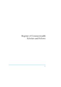 Register of Commonwealth Scholars and Fellows 283  CSFP REGISTER