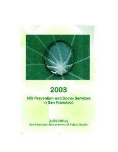 2003 HIV Prevention and Social Services in San Francisco AIDS Office