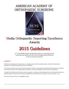 Orthopedic surgeons / Orthopedic surgery / John F Sarwark / American Orthopaedic Society for Sports Medicine / Medicine / American Academy of Orthopaedic Surgeons / Sports medicine