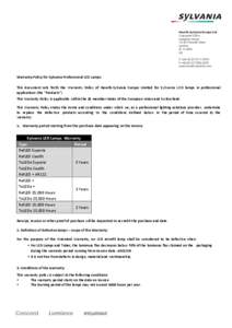 Electromagnetism / Warranty / Havells Sylvania / Implied warranty / Havells / Extended warranty / Electrodeless lamp / Sylvania / LED lamp / Contract law / Lighting / Light