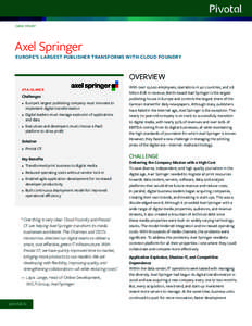 Review websites / Axel Springer / Platform as a service / Heroku / Springer / Amazon.com / Azure Services Platform / Centralized computing / Computing / Cloud computing