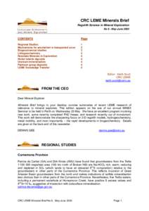 Regolith / Saprolite / Mineral exploration / Ore / Murchison / Palaeochannel / Ultramafic rock / Gawler craton / Geology / Economic geology / Yilgarn Craton