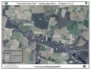 Trap Pond State Park - Hunting Map[removed]Zones I & J)  I Õ 8