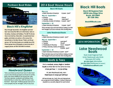    Pontoon Boat Rides 2014 Boat House Hours Black Hill Boats