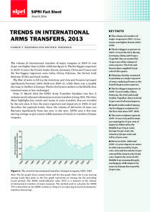 Trends in international arms transfers, 2013, SIPRI Fact Sheet