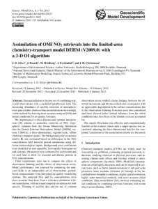 Geosci. Model Dev., 6, 1–16, 2013 www.geosci-model-dev.netdoi:gmd © Author(sCC Attribution 3.0 License.  Geoscientific