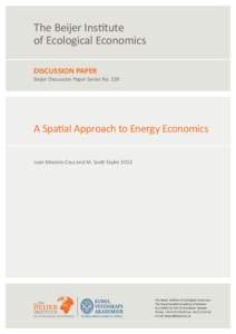 The Beijer Institute of Ecological Economics DISCUSSION PAPER Beijer Discussion Paper Series No. 239