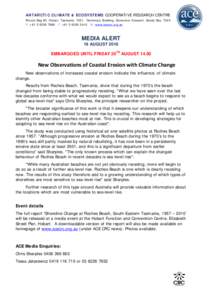 Geography of Oceania / Hobart / Geography of Australia / Current sea level rise / Cooperative Research Centre / Earth / Oceanography / Effects of global warming / Tasmania