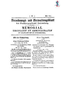 Jahr[removed]Verordnungs- und Verwaltungsblatt des Großherzogthums Luxemburg.
