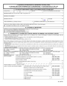 Consolidated Contingency Plan Template