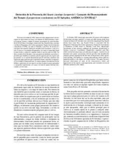 AGRONOMÍA MESOAMERICANA 2: Detección de la Presencia del Ácaro (Aculops lycopersici ) Causante del Bronceamiento del Tomate (Lycopersicon esculentum) en El Salvador, AMÉRICA CENTRAL1 Leopoldo Serrano Cer