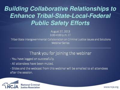Welcome to Today’s Community Relations Service Webinar Series Event