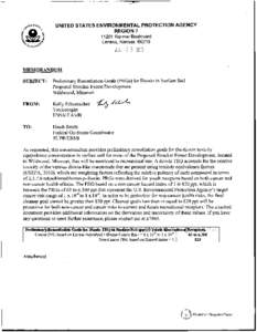 Preliminary Remediation Goals (PRGs) for Dioxin in Surface Soil, Proposed Strecker Forest Development, Wildwood, Missouri