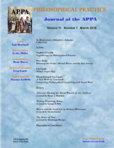 PHILOSOPHICAL PRACTICE 1682 Journal of the APPA Volume 11 Number 1 March 2016