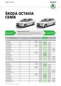 ŠKODA OCTAVIA CENÍK ŠKODA Octavia O t i  ŠKODA O