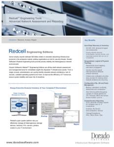RedcellTM Engineering Tools Advanced Network Assessment and Reporting Datasheet: Discover, Access, Report  Key Benefits