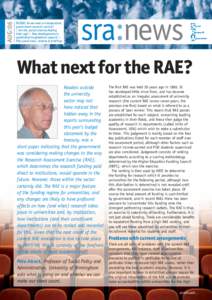 AUG : 06  INSIDE: Do we need an independent government research service? | Are the social sciences feeling their age? | New developments in