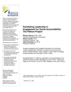 Facilitating Leadership in