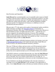 Study Mo Letter to Presidents 2012