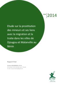 Etude sur la prostitution des mineurs et ses liens avec la migration et la traite dans les villes de Djougou et Malanville au Bénin