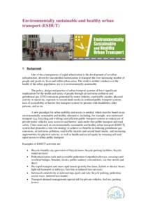 Microsoft Word - Environmentally sustainable and healthy urban transport _ESHUT_.doc