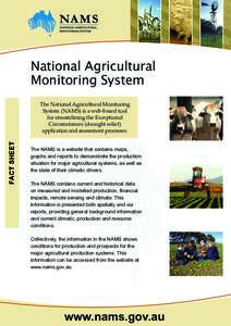 National Agricultural Monitoring System FACT SHEET  The National Agricultural Monitoring