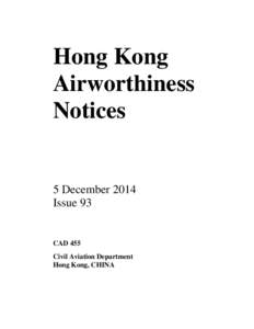 Hong Kong Airworthiness Notices 5 December 2014 Issue 93