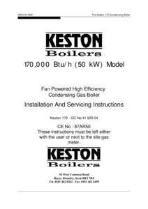 WD51The Keston 170 Condensing Boiler 170,000 Btu/h (50 kW) Model