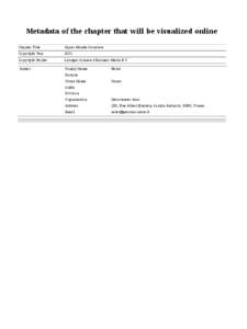 Metadata of the chapter that will be visualized online Chapter Title Upper Mantle Structure  Copyright Holder