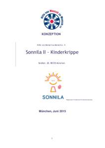 KONZEPTION  Hilfe von Mensch zu Mensch e. V. Sonnila II - Kinderkrippe Seidlstr. 20, 80335 München