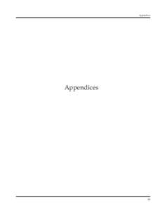 Appendices  Appendices