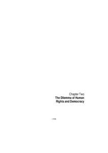 Chapter Two The Dilemma of Human Rights and Democracy (109)