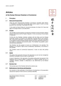 Articles of the Swiss-Chinese Chamber of Commerce - June 2011