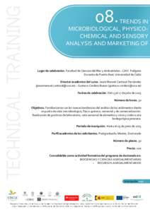 08.  TRENDS IN MICROBIOLOGICAL, PHYSICOCHEMICAL AND SENSORY ANALYSIS AND MARKETING OF FOOD