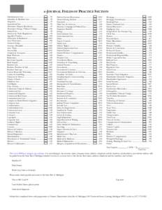 e-Journal Fields of Practice Form