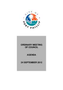 Agenda of Ordinary Meeting of Council - 24 September 2012