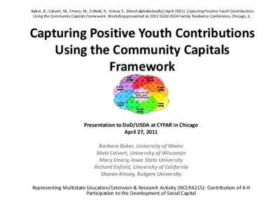 Capturing Positive Youth Contributions Using the Community Capitals Framework