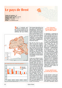 Le pays de Brest Nombre de communes : 89 Population totale en 1999 : [removed]