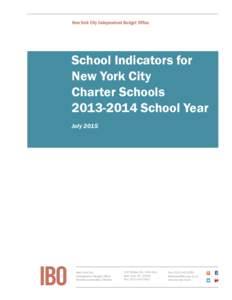 New York City Independent Budget Office  Fiscal Brie School Indicators for New York City