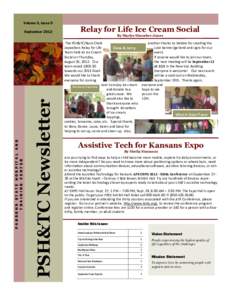 Volume 5, Issue 9 September 2012 Relay for Life Ice Cream Social  PSH&TC Newsletter