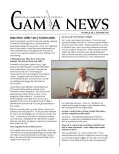 Volume 25, No. 3 DecemberInterview with Harry Grabenstein Harry Grabenstein’s excellent bows are used by members of Fretwork, the King’s Noyse, and top classical ensembles and players around the world. You’l