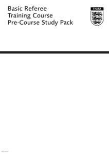 Basic Referee Training Course Pre-Course Study Pack BC07-PCSP