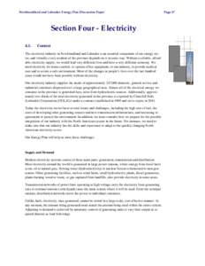 Newfoundland and Labrador Energy Plan Discussion Paper  Section Four - Electricity[removed]Context