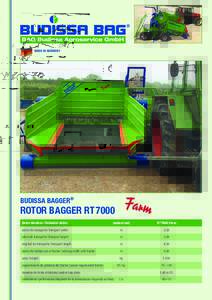 MADE IN GERMANY  BUDISSA BAGGER® ROTOR BAGGER RT 7000 Datos técnicos / Technical datas: