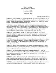 State of California AIR RESOURCES BOARD Resolution 06-28
