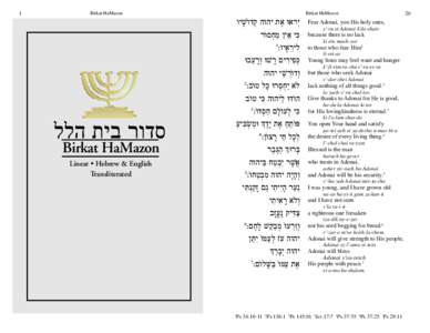 Niqqud / Holam / Birkat Hamazon / Kubutz and Shuruk / Tetragrammaton / Sim Shalom / Hebrew language / Hebrew alphabet / Hebrew diacritics