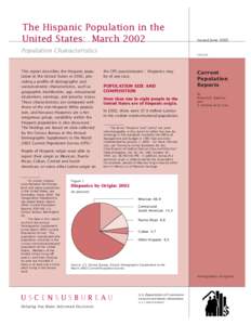The Hispanic Population in the United States: March 2002