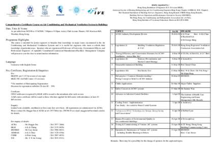 Architecture / Technology / Chartered Institution of Building Services Engineers / Science and technology in the United Kingdom / HVAC / Building services engineering / Hong Kong / Building engineering / Engineering / Heating /  ventilating /  and air conditioning