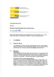 SVS FEiS FIAS Schweizerischer Verband der Sozialversicherungs-Fachleute