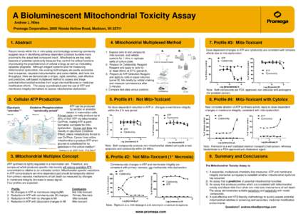 A Bioluminescent Mitochondrial Toxicity Assay Scientific Poster, PS131